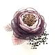 Brooch - hand made flower from fabric, BlackBerry Gave, Brooches, St. Petersburg,  Фото №1
