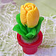 Soap/candle 'Tulip in the pot', Aroma souvenirs, Rostov-on-Don,  Фото №1
