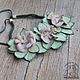 Necklace leather Apple blossoms. Necklace. medwedkoLeather. Online shopping on My Livemaster.  Фото №2