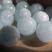 Материалы для творчества handmade. Livemaster - original item Aquamarine beads 8mm smooth ball. Handmade.