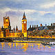 Городской пейзаж "Лондон. Вестминстерский дворец с Темзы", Картины, Москва,  Фото №1