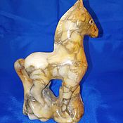 Для дома и интерьера handmade. Livemaster - original item Sculpture Horse made of natural Ural stone Anhydrite.. Handmade.