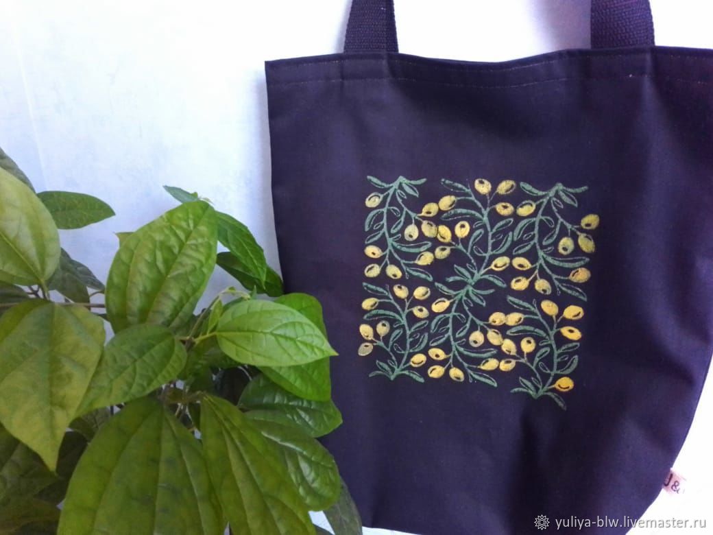 Шоппер из хлопка – заказать на Ярмарке Мастеров – L25YQRU | Сумка ...