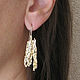 Order Crumpled earrings, gold earrings, broach earrings 2024 style. Irina Moro. Livemaster. . Earrings Фото №3