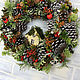 Order Gifts: Christmas wreath ' the Color of joy'. Zuli. Livemaster. . Wreaths Фото №3