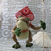 Куклы и игрушки handmade. Livemaster - original item The Princess Frog - Needle felted - Wool Art Sculpture. Handmade.