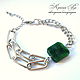 Jade Square Bracelet', Chain bracelet, Stupino,  Фото №1