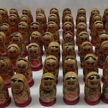 Винтаж ручной работы. Ярмарка Мастеров - ручная работа ИГРУШКА ОБУЧАЮЩАЯ МИНИ-МАТРЕШКИ ДЛЯ СЧЁТА 10шт комплект. ДЕРЕВО СССР. Handmade.