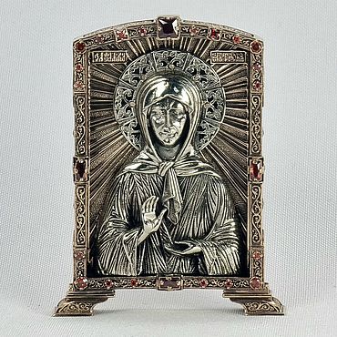 Картины и панно ручной работы. Ярмарка Мастеров - ручная работа Икона «Святая Матрона» (средняя, бронза). Handmade.