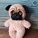 Plush pug. Stuffed Toys. ToysMari (handmademari). Интернет-магазин Ярмарка Мастеров.  Фото №2