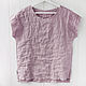 Dusty pink blouse made of 100% linen. Blouses. etnoart. Online shopping on My Livemaster.  Фото №2