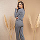 Grey knitted suit with trousers. Suits. SHAPAR - knitting clothes. My Livemaster. Фото №4
