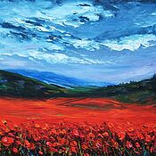 Картины и панно handmade. Livemaster - original item Painting Poppies! Poppy field! oil. Handmade.