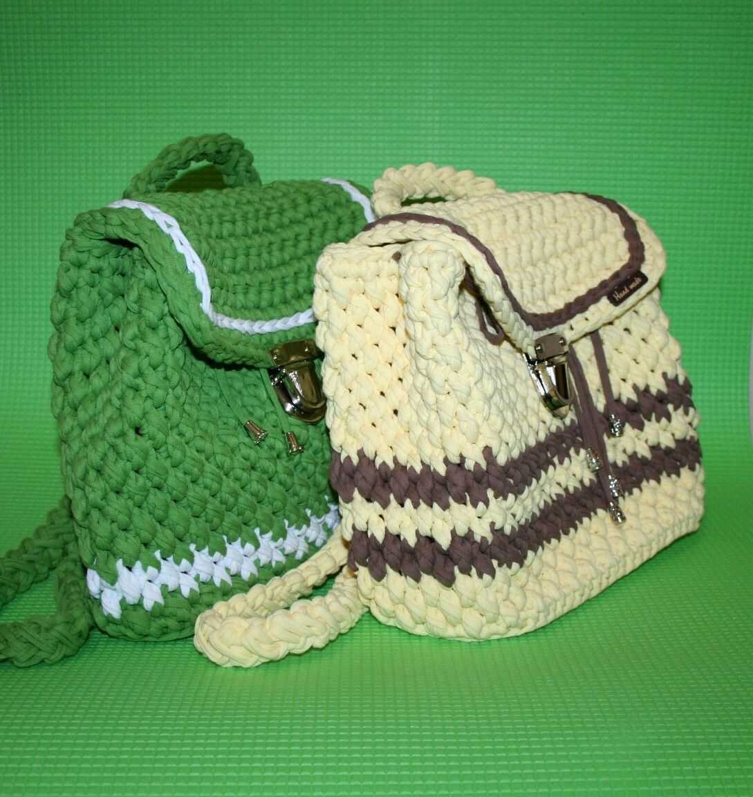 Рюкзак вязаный, из трикотажной пряжи купить в интернет-магазине Ярмарка ...