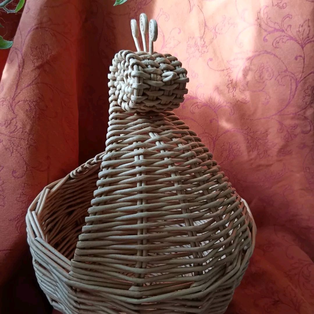 Корзина курочка плетеная, корзина плетеная пасхальная, курица в ...