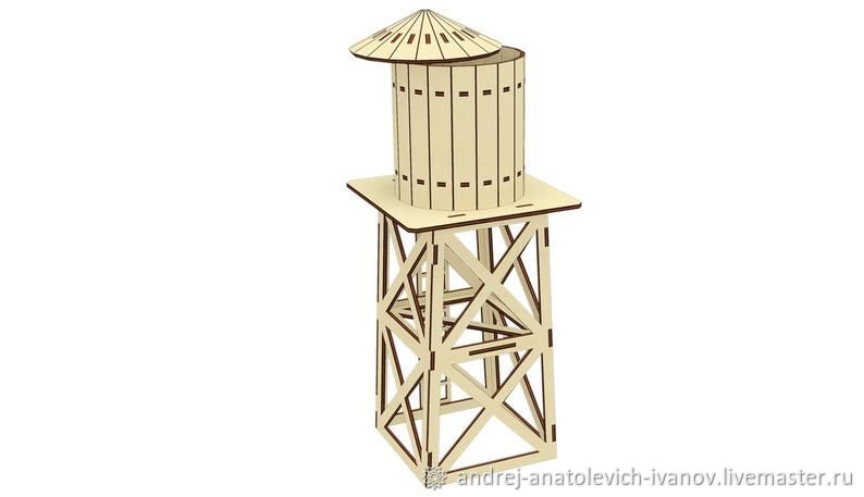 Деревянная 3D модель Водонапорная башня Арт. МЛР-86 в интернет-магазине ...