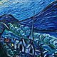 Картина маслом Ван Гог "Звездная ночь" 90 х 110см. Картины. Елена Андреева. Ярмарка Мастеров.  Фото №4