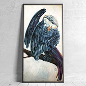 Картины и панно handmade. Livemaster - original item Sirin, virgo bird, oil painting on canvas.. Handmade.