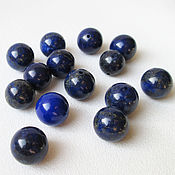 Материалы для творчества handmade. Livemaster - original item Lapis lazuli 10 mm, blue beads ball smooth, natural stone. Handmade.
