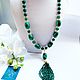 WITH PENDANT OF MALACHITE, Necklace, Moscow,  Фото №1