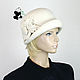 Elegant ladies felt hat. Color white. 100% wool. Hats1. Mishan (mishan). Online shopping on My Livemaster.  Фото №2