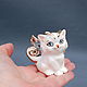 Cat Butterfly. Porcelain figurine, Figurines, Moscow,  Фото №1