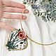 Golden Necklace Choker Red Poppy. Necklace. Dasha Boyar handmade jewelry. Online shopping on My Livemaster.  Фото №2