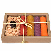 Сувениры и подарки handmade. Livemaster - original item Set of 4 colored wax candles. Art.60011. Handmade.