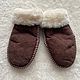 Sheepskin mittens for children brown 16cm volume. Childrens mittens. Warm gift. Online shopping on My Livemaster.  Фото №2