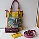 Bolso de cuero pintado a medida de doble cara, Classic Bag, Noginsk,  Фото №1