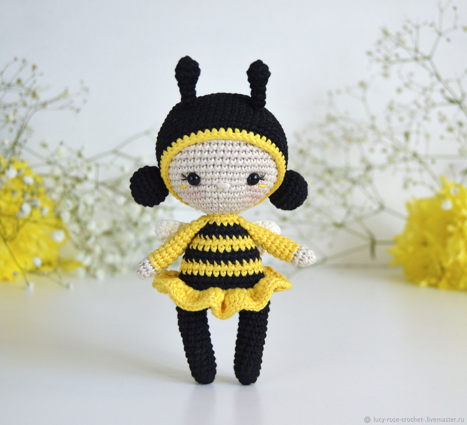 Карманная пчелка: схема вязания крючком