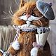 El CABALLERO francés Juguete de gato. Stuffed Toys. Knitted toys Olga Bessogonova. Ярмарка Мастеров.  Фото №4