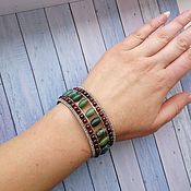 Slave bracelet with Swarovski pearls wire wrap