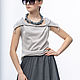  Lt_014angora_perl Top with collar, angora color/mother of pearl. Tops. The fashion house Julia Sindrevich. Online shopping on My Livemaster.  Фото №2