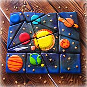 Сувениры и подарки handmade. Livemaster - original item Gingerbread space mosaic puzzle. Handmade.