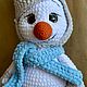 Вязаный плюшевый снеговик. Амигуруми куклы и игрушки. Veva-toys. Интернет-магазин Ярмарка Мастеров.  Фото №2