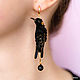Order Set of two pairs of 'Hummingbird Noir' earrings'. Coffeelena. Livemaster. . Earrings Фото №3