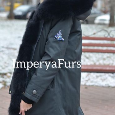 Одежда ручной работы. Ярмарка Мастеров - ручная работа Парка на овчине с мехом шикарного густого песца!. Handmade.
