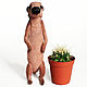 Soft toy, meerkat alert, for interior, made of felt, Stuffed Toys, Moscow,  Фото №1