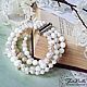 Bracelet 'Gentle cream' mother of pearl, pearl, Bead bracelet, Moscow,  Фото №1