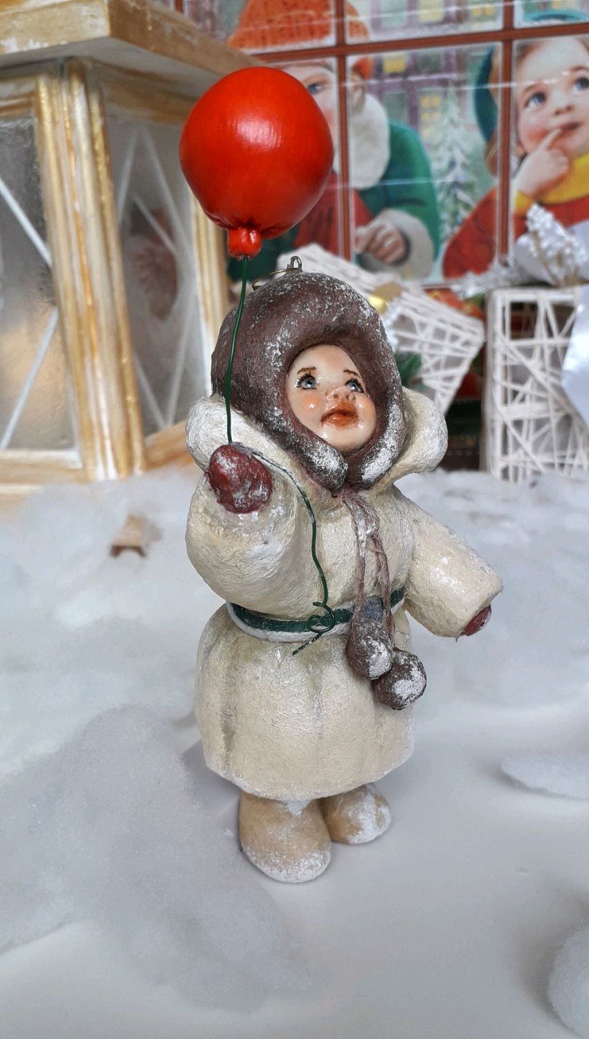 Ватная игрушка Сережа с шариком в интернет-магазине на Ярмарке Мастеров ...