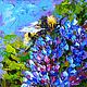 The picture is a Bee! ivan-tea, oil, 10*10 cm. Pictures. Arthelenkey (earthelenkey). Online shopping on My Livemaster.  Фото №2