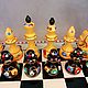 Children's chess 'Geometric figures', hand-painted. Chess. Anna Fekolkina chess-souvenirs. My Livemaster. Фото №5
