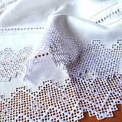 Свадебный салон handmade. Livemaster - original item Wedding towel with embroidery, embroidery white on white. Handmade.
