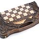 Chess backgammon carved 'Ararat Valley' 60, Harutyunyan. Chess. H-Present more, than a gift!. My Livemaster. Фото №4