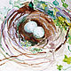 Watercolor Nest. Pictures. Annet Loginova. Online shopping on My Livemaster.  Фото №2
