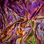 Шарф радужный женский шёлковый цвета радуги яркий шарф