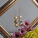 Earrings with cotton pearls UME MATSURI jewelry, Earrings, Nizhny Novgorod,  Фото №1