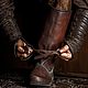  Ragnar's brown leather boots. Stylized shoes. Workshop Sokol. My Livemaster. Фото №6