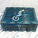 'Blue Lagoon' Large wooden chest, locker,box. Storage Box. Helena Shelk (alenamasterrnd). Online shopping on My Livemaster.  Фото №2